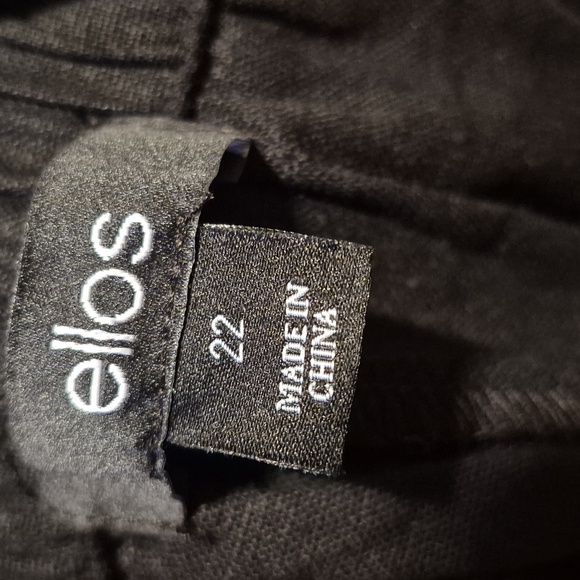 Ellos women's size 22 black linen/rayon capri pants, 4 pockets NEW - Picture 6 of 7